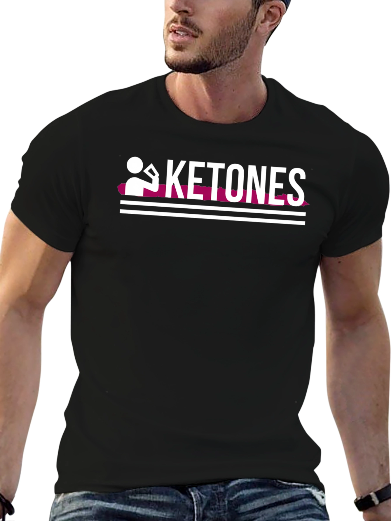 Ketones Black T-Shirt - Fitness Inspired Design