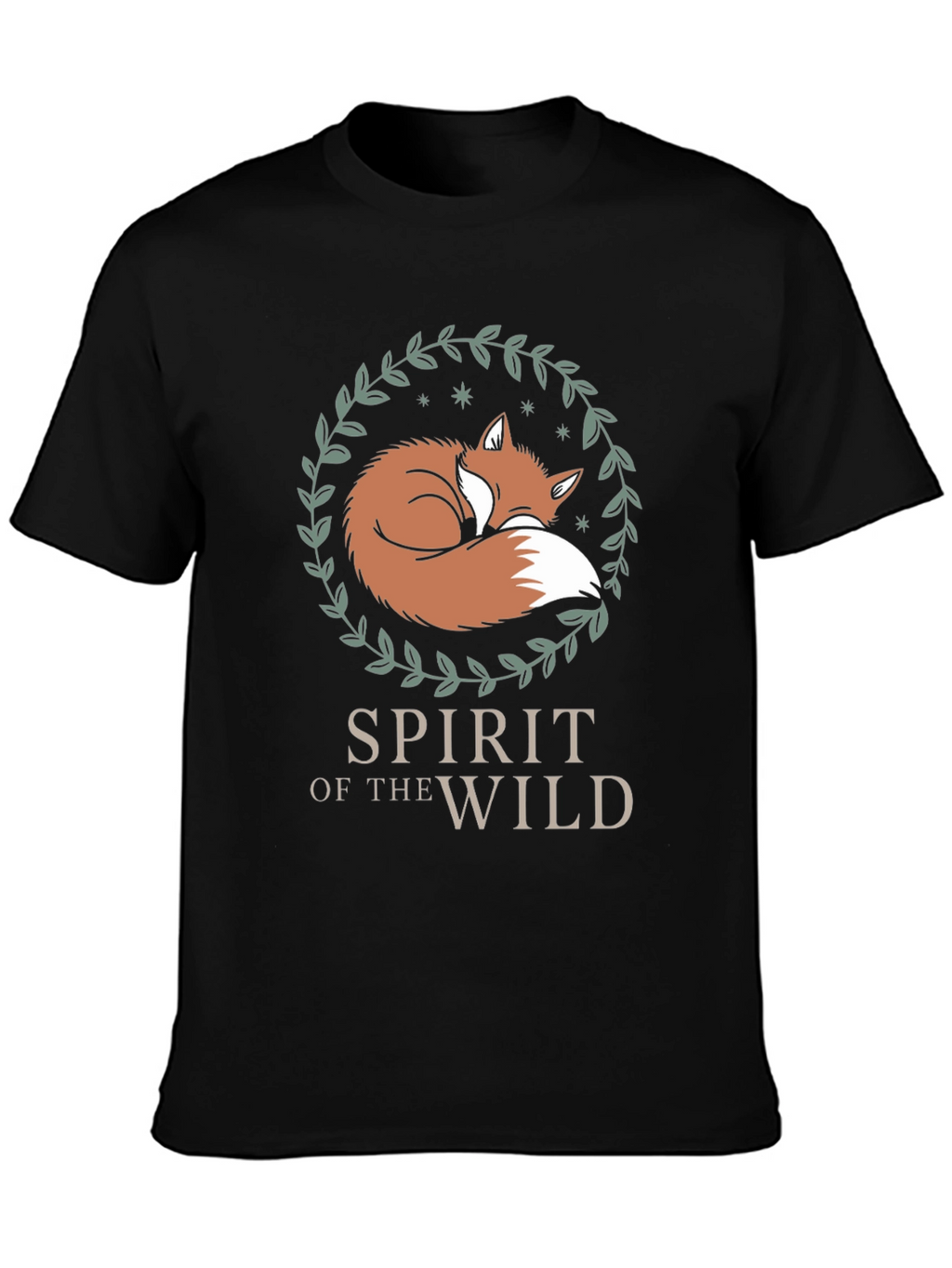 Spirit of the Wild Fox Graphic Tee - Black