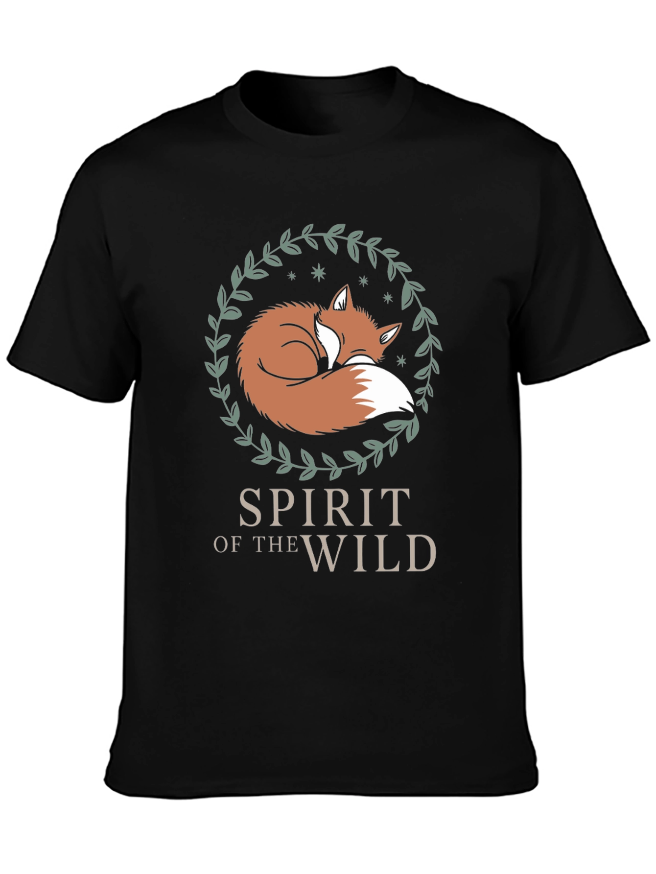 Spirit of the Wild Fox Graphic Tee - Black