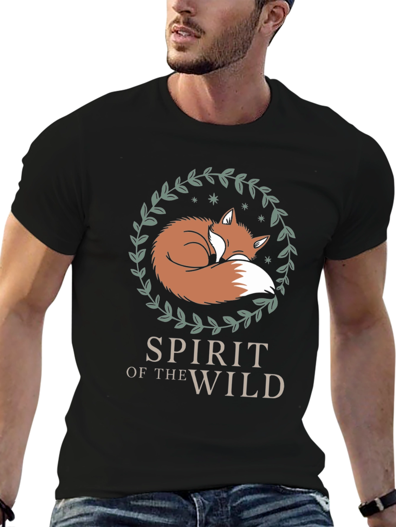Spirit of the Wild Fox Graphic Tee - Black
