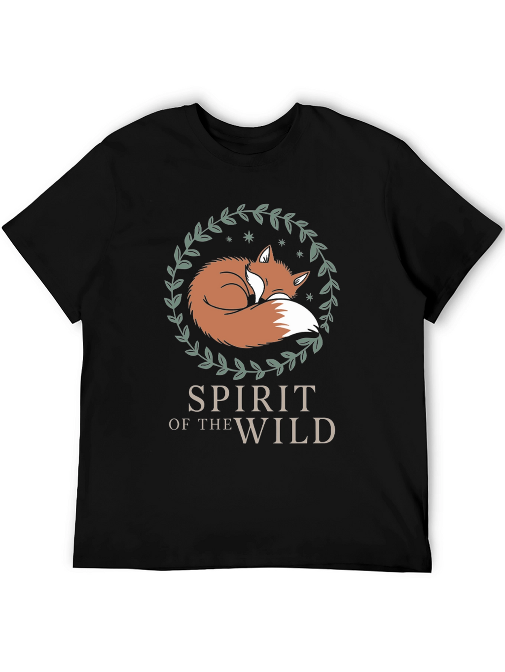 Spirit of the Wild Fox Graphic Tee - Black