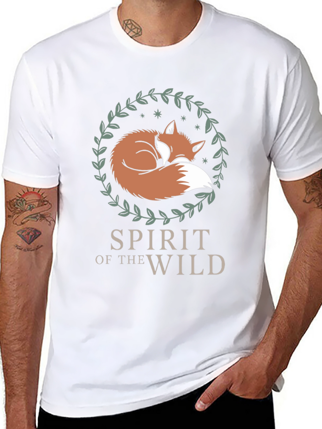 Spirit of the Wild Fox Graphic Tee - Black