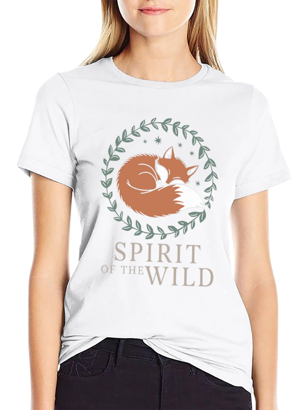 Spirit of the Wild Fox Graphic Tee - Black