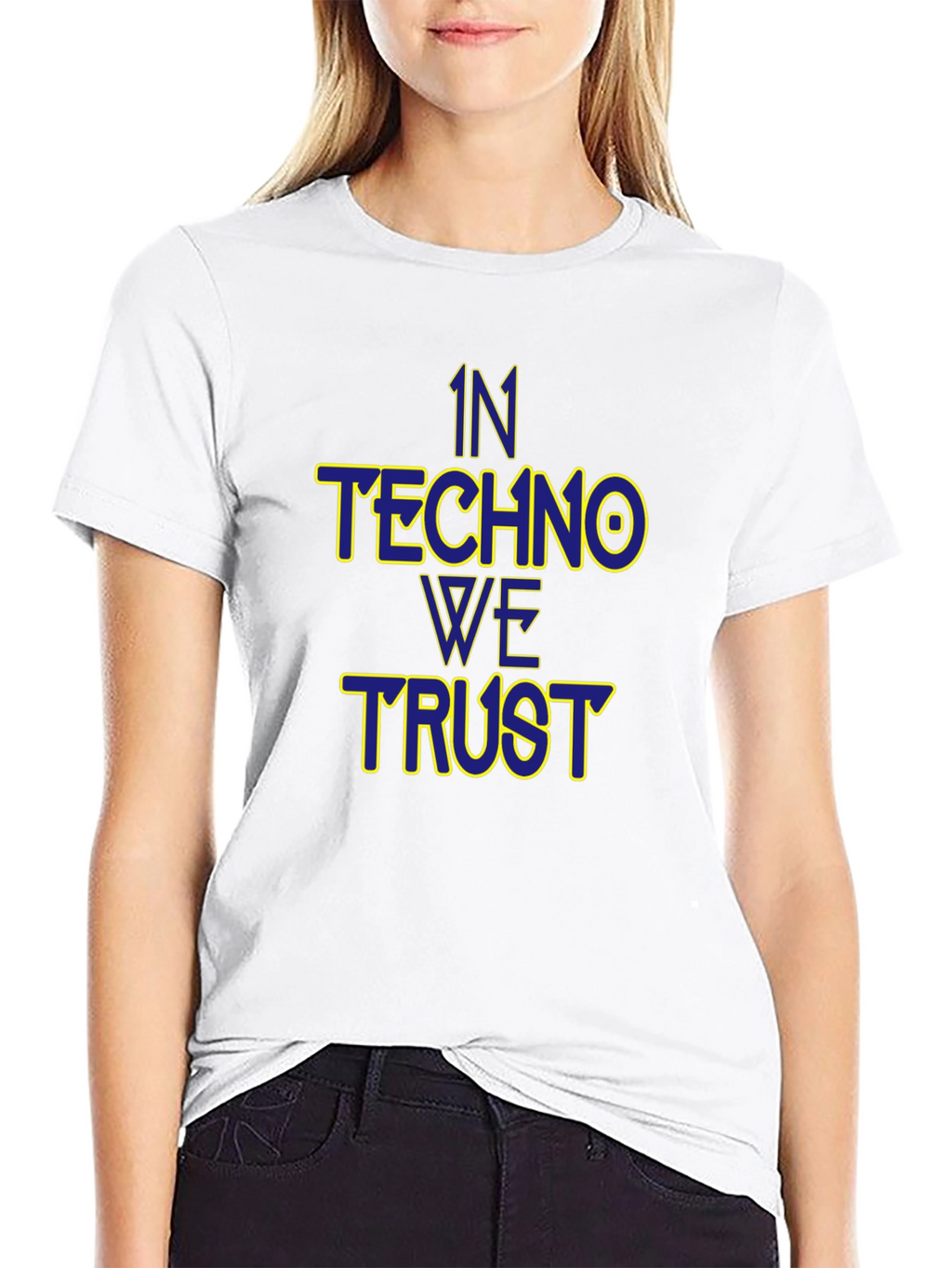 In Techno We Trust Black T-Shirt