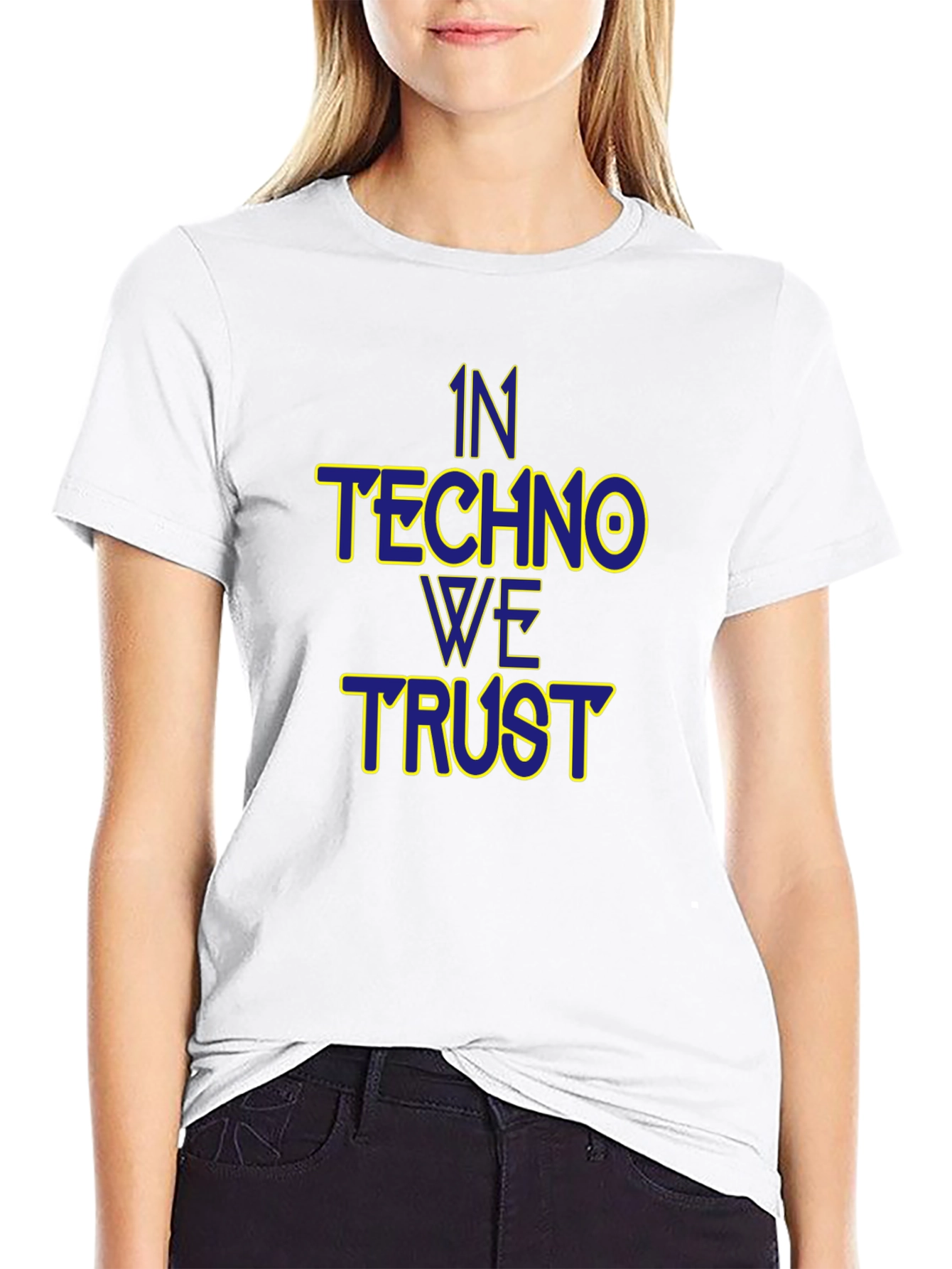 In Techno We Trust Black T-Shirt