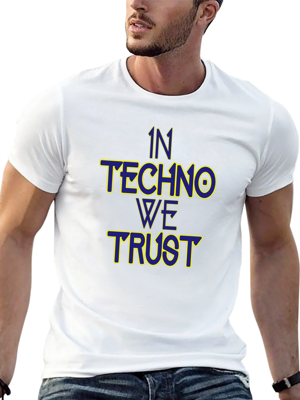 In Techno We Trust Black T-Shirt