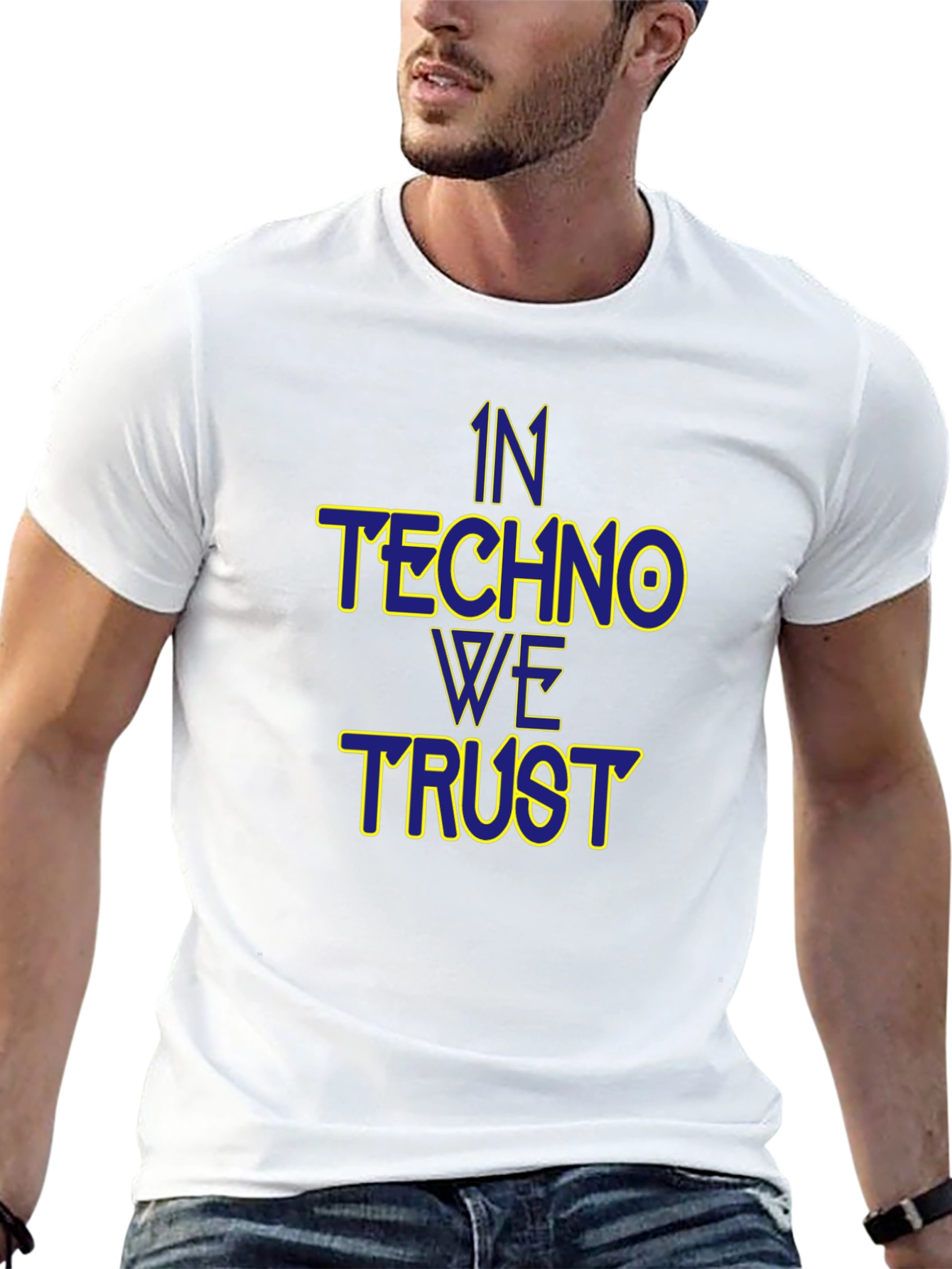 In Techno We Trust Black T-Shirt