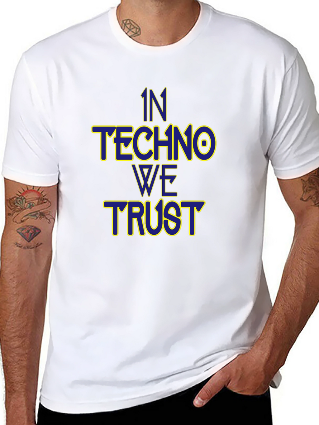 In Techno We Trust Black T-Shirt