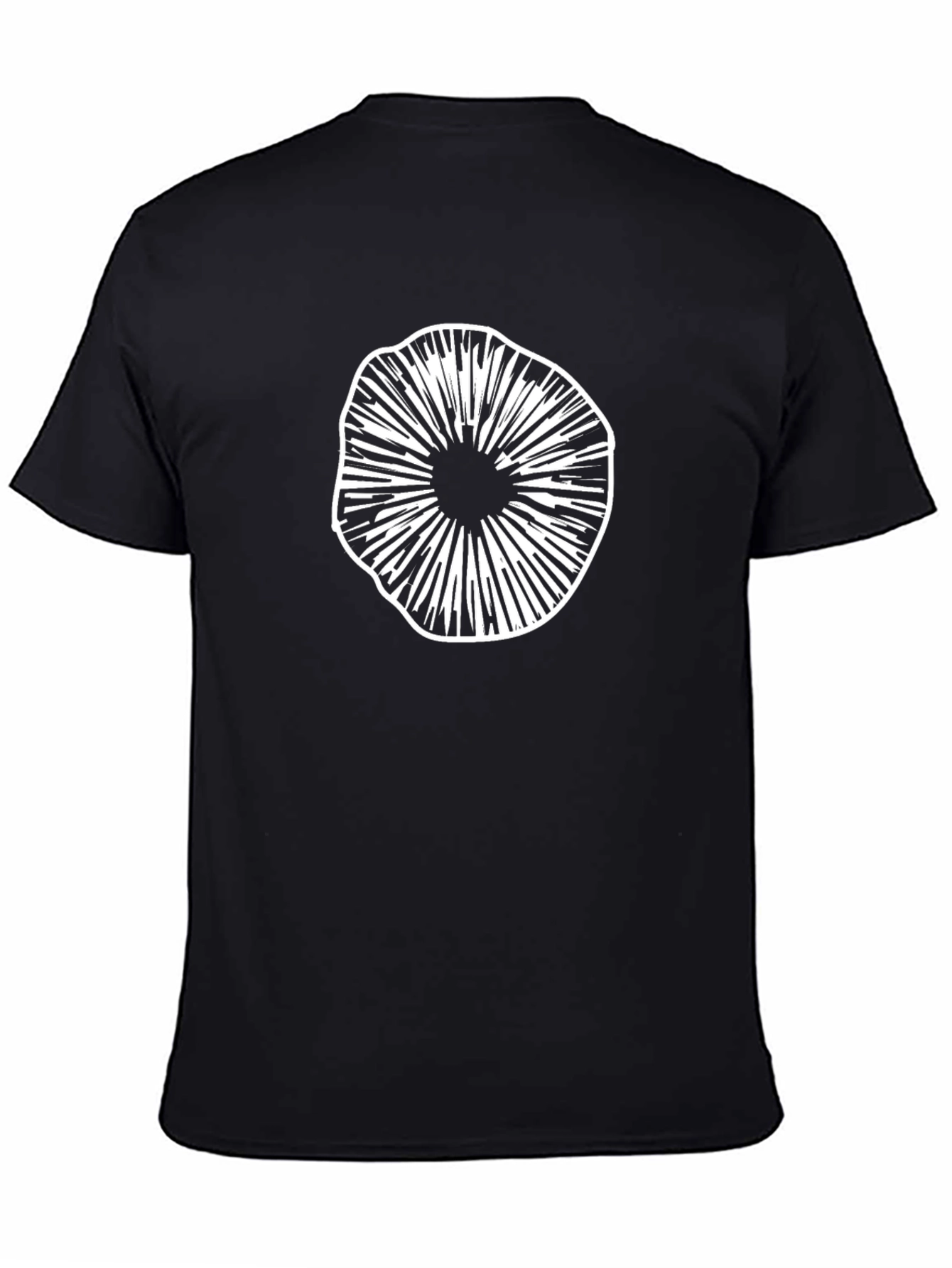 Abstract Graphic Tee - Modern Black Cotton Shirt