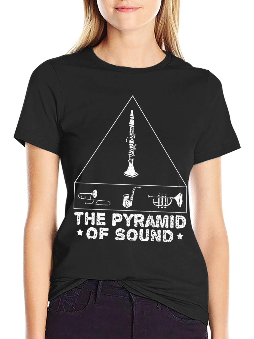 Pyramid of Sound Unisex Black T-Shirt Music Lover