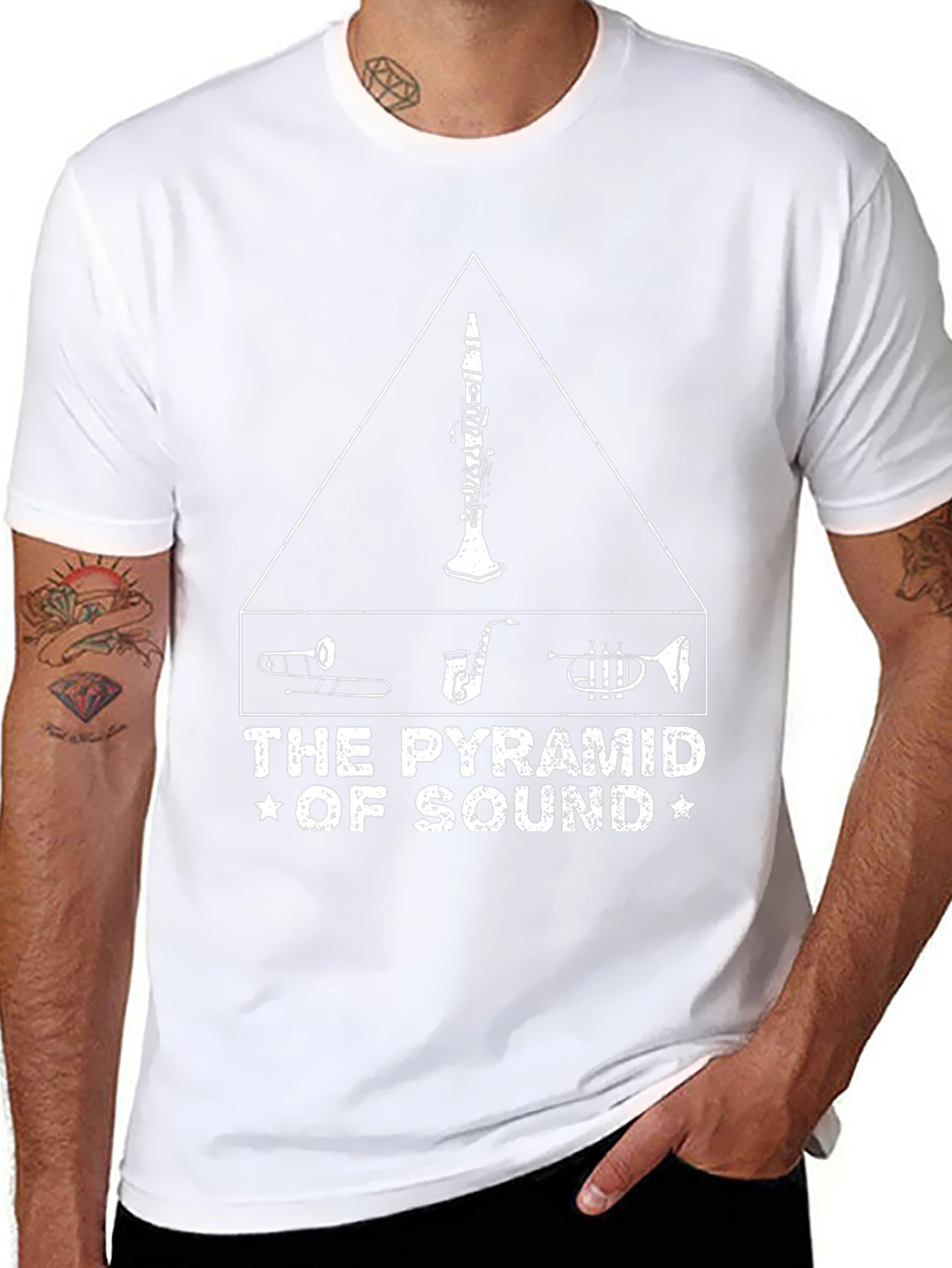 Pyramid of Sound Unisex Black T-Shirt Music Lover