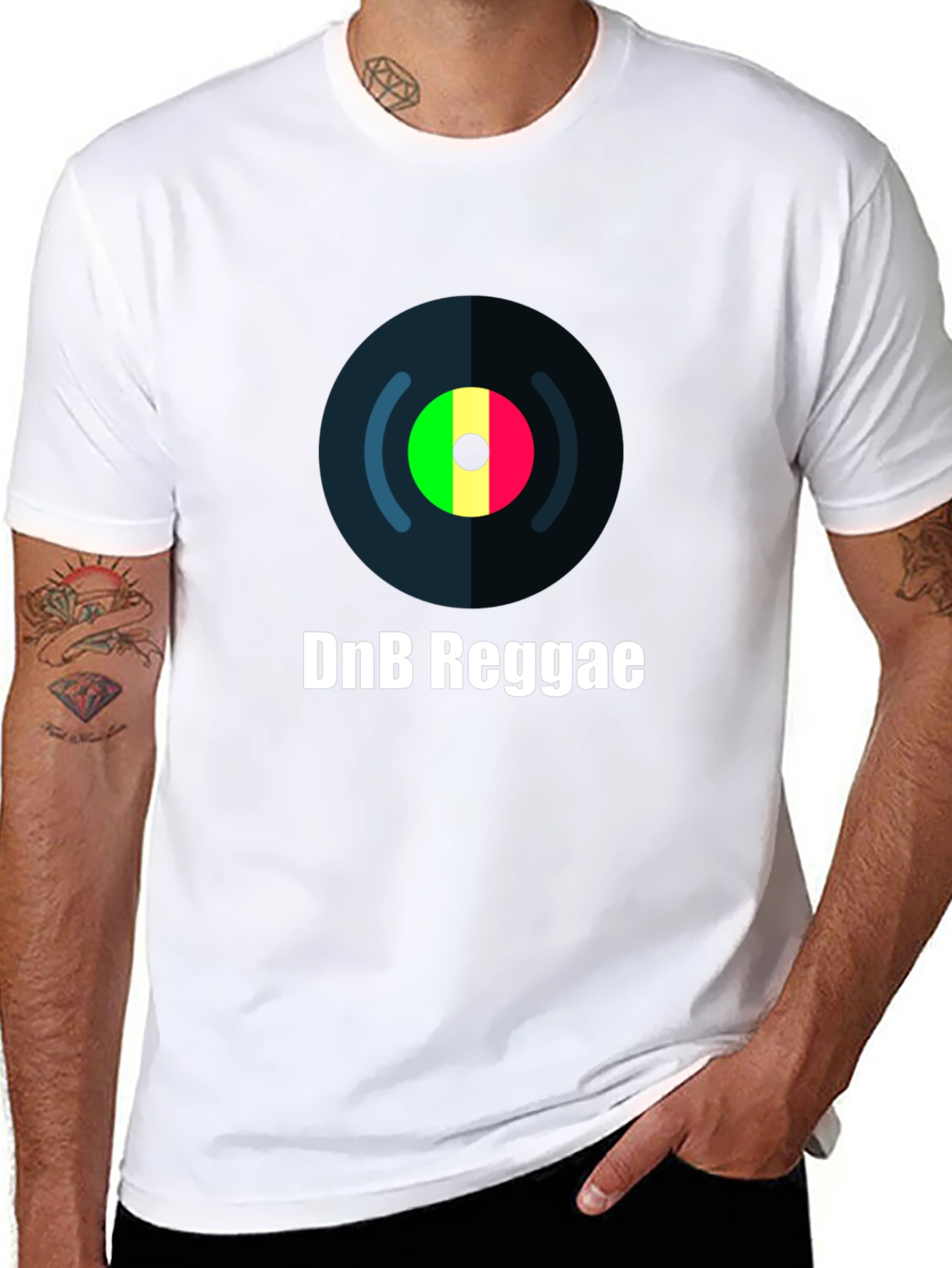 DnB Reggae Graphic Tee - Cool Music Shirt