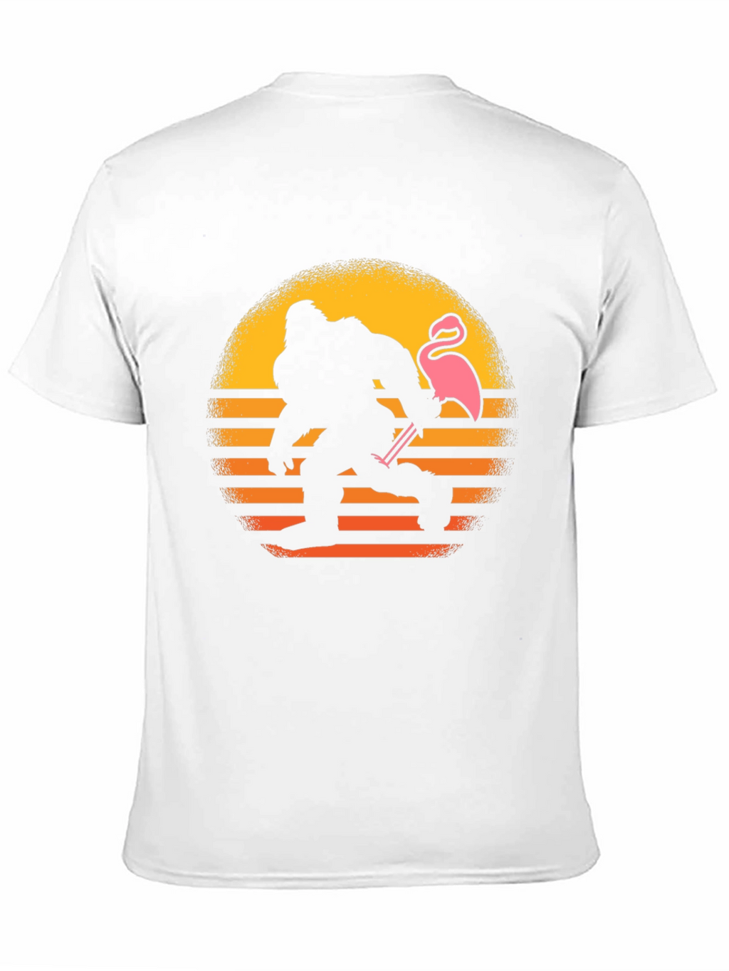 Bigfoot & Flamingo Sunset Graphic T-Shirt