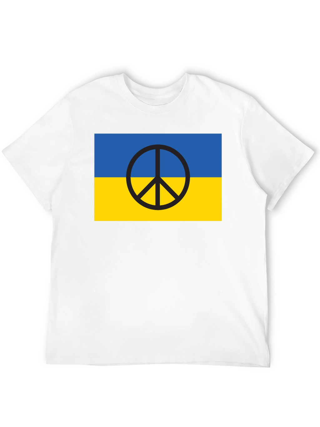 Ukraine Flag Peace Symbol T-Shirt
