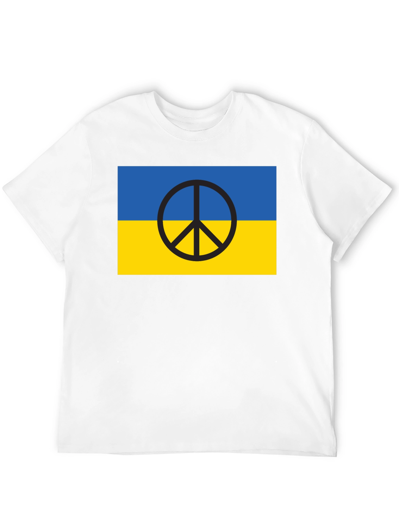 Ukraine Flag Peace Symbol T-Shirt