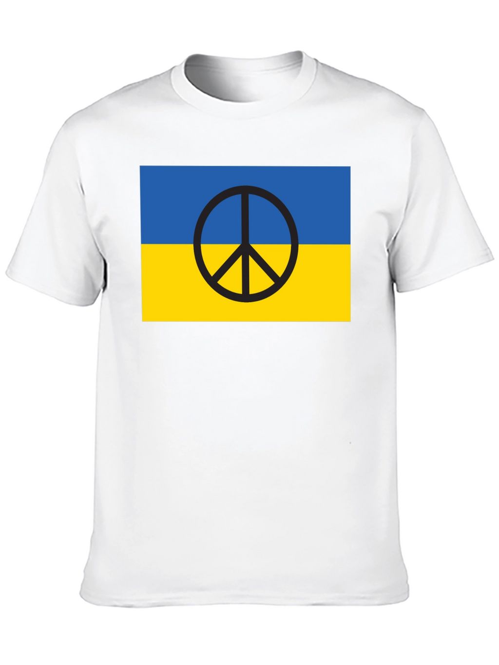 Ukraine Flag Peace Symbol T-Shirt