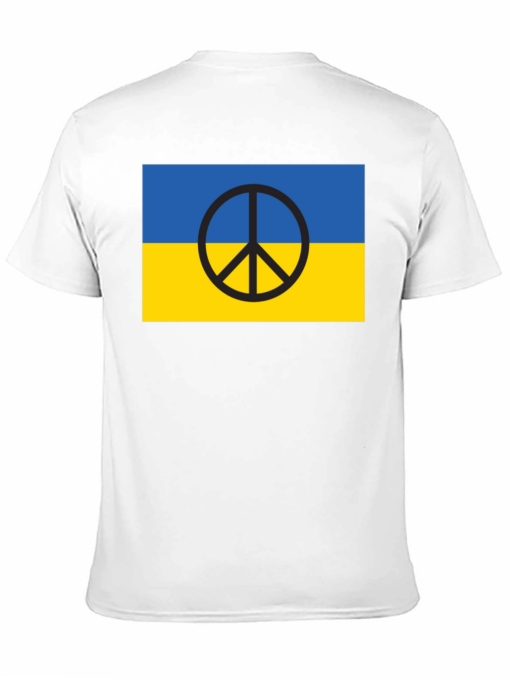 Ukraine Flag Peace Symbol T-Shirt