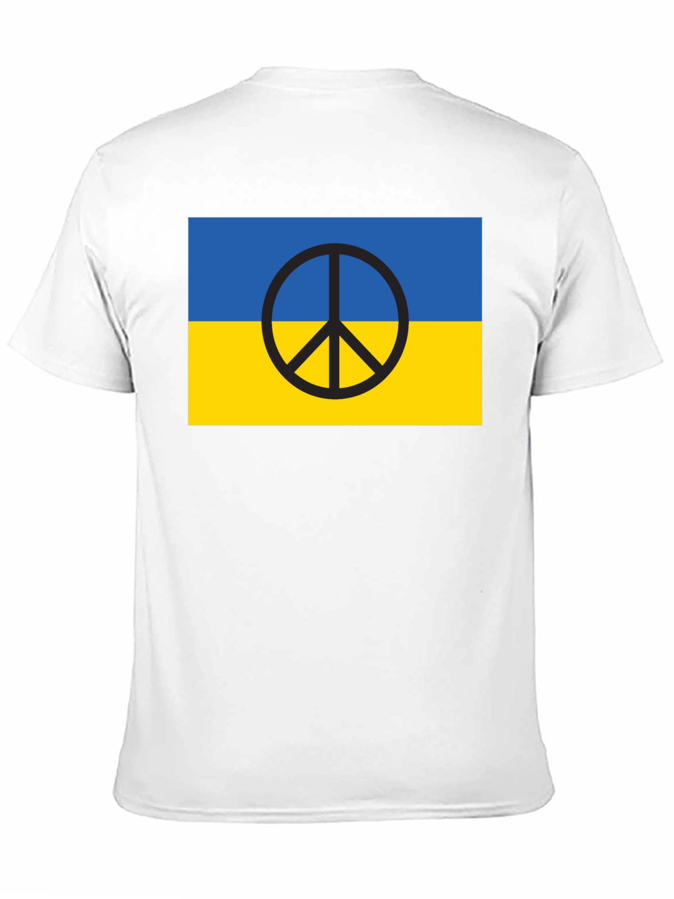 Ukraine Flag Peace Symbol T-Shirt