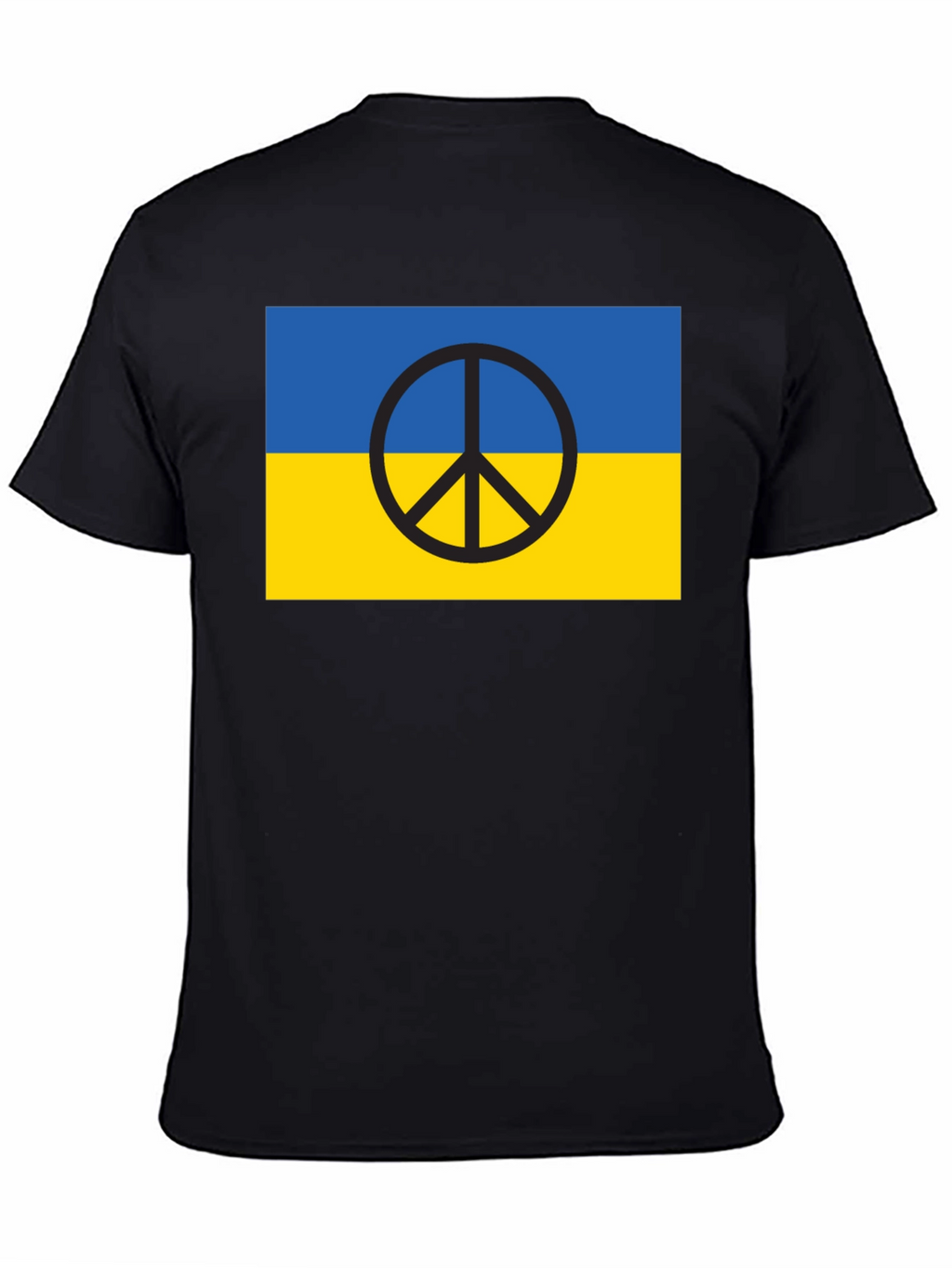 Ukraine Flag Peace Symbol T-Shirt