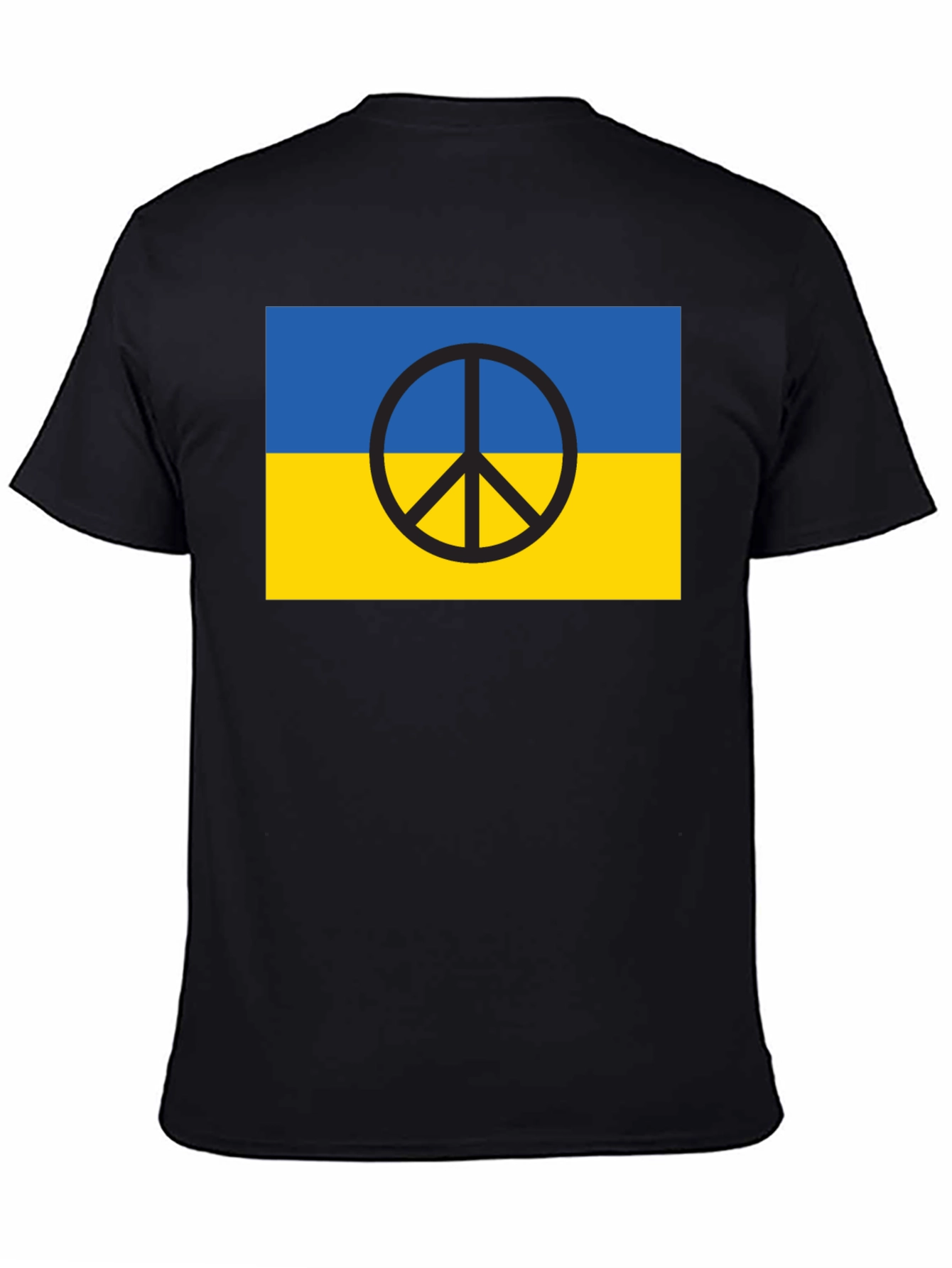 Ukraine Flag Peace Symbol T-Shirt