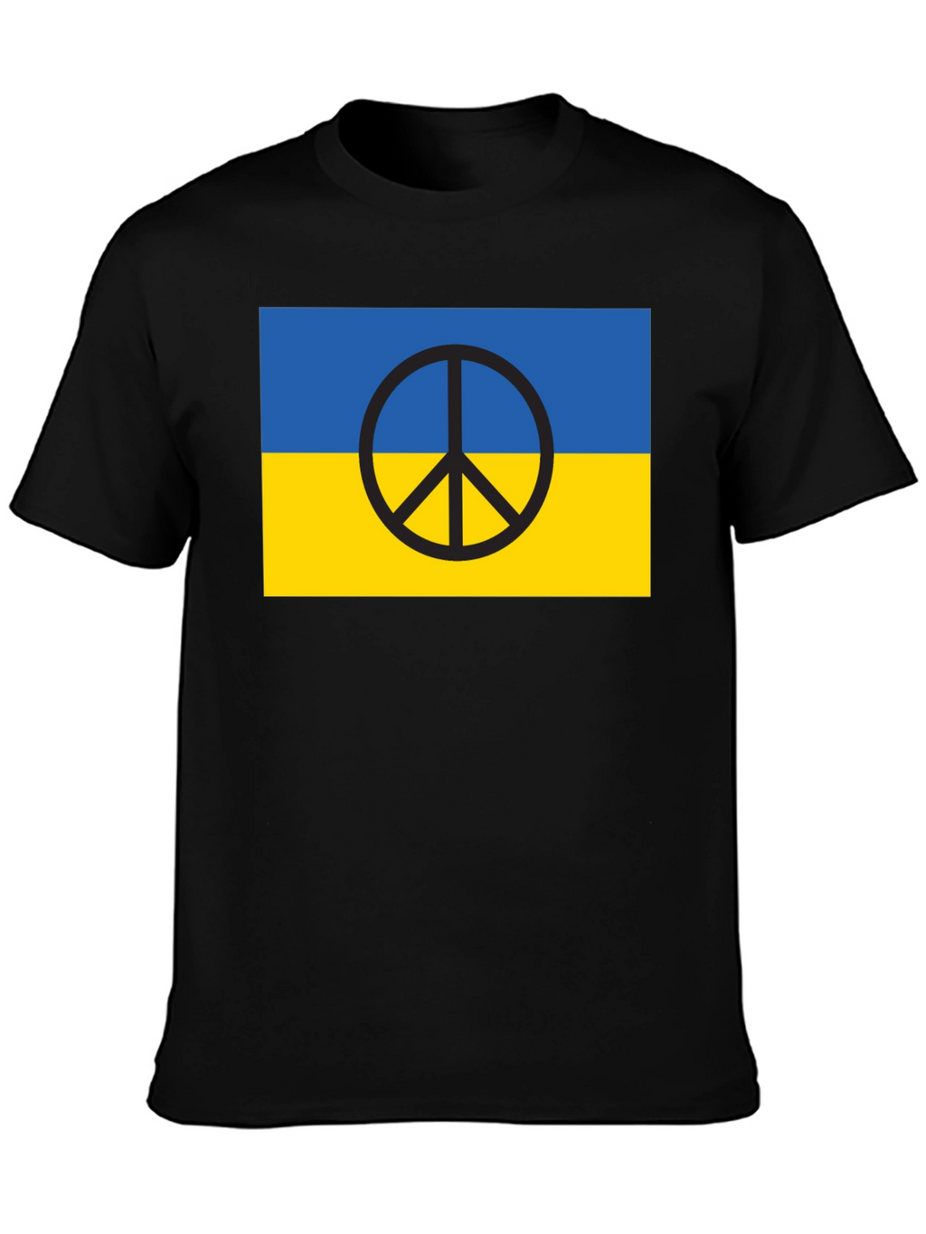 Ukraine Flag Peace Symbol T-Shirt