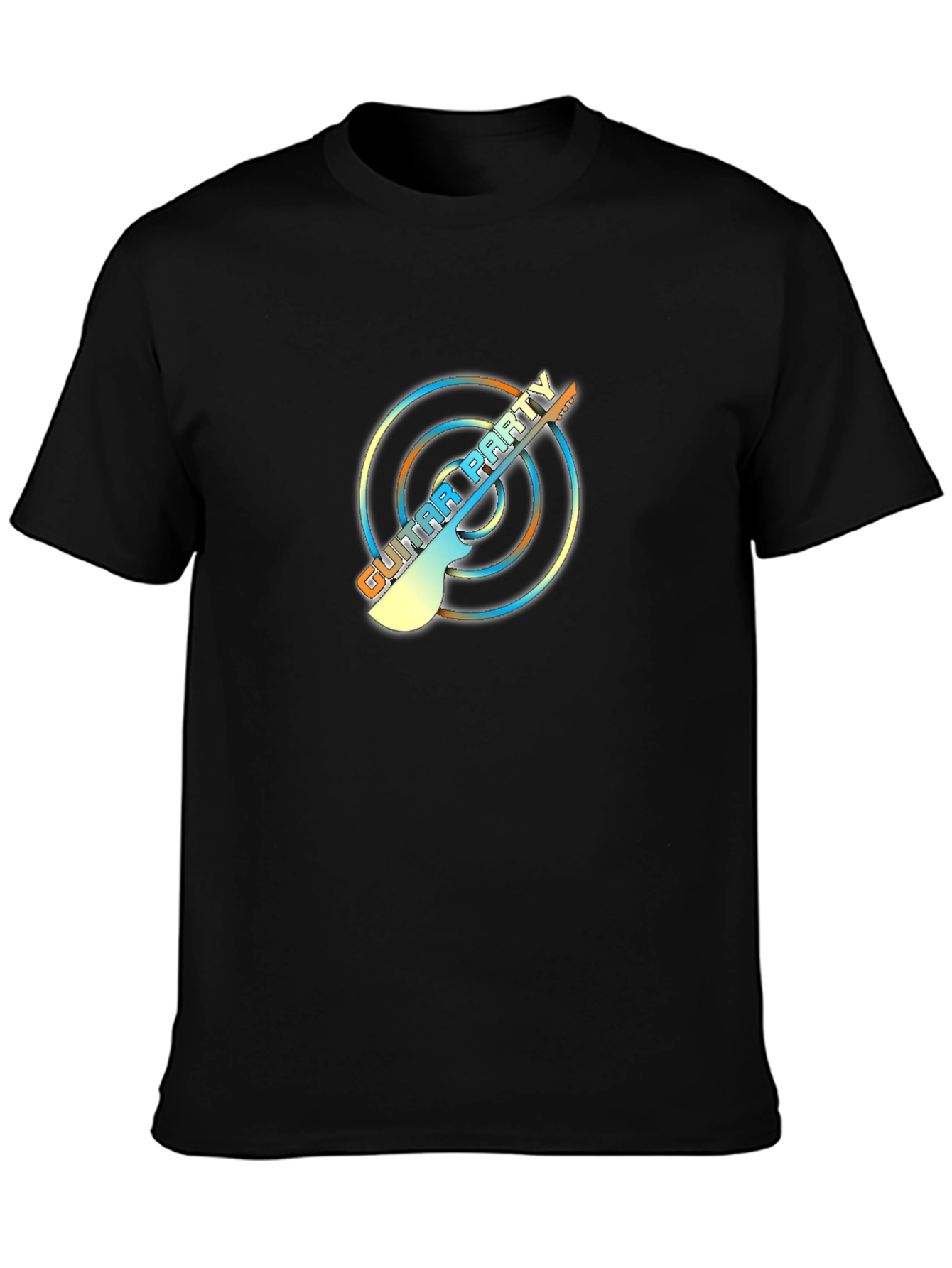 Guitar Party Graphic Tee - Black Unisex T-Shirt
