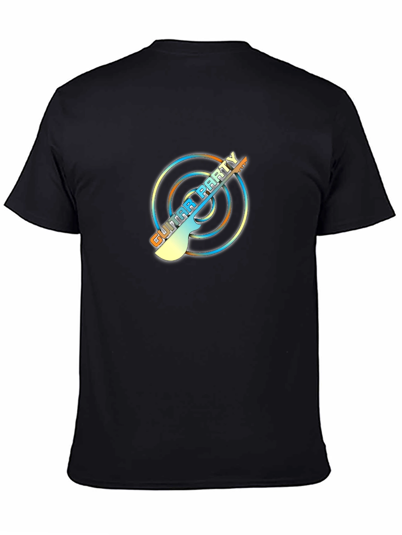 Guitar Party Graphic Tee - Black Unisex T-Shirt