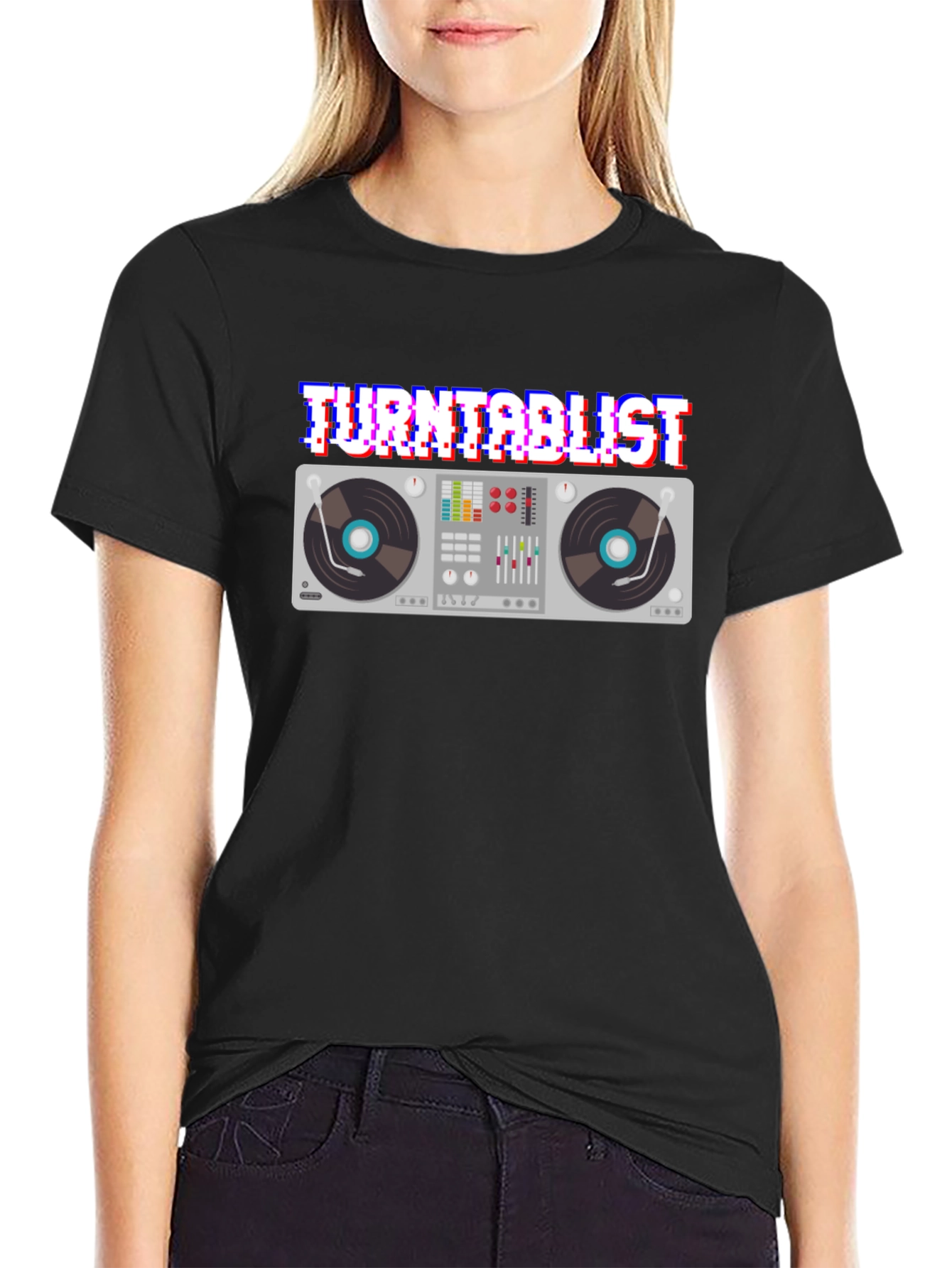 Turntablist Glitch T-Shirt DJ Mixer Apparel