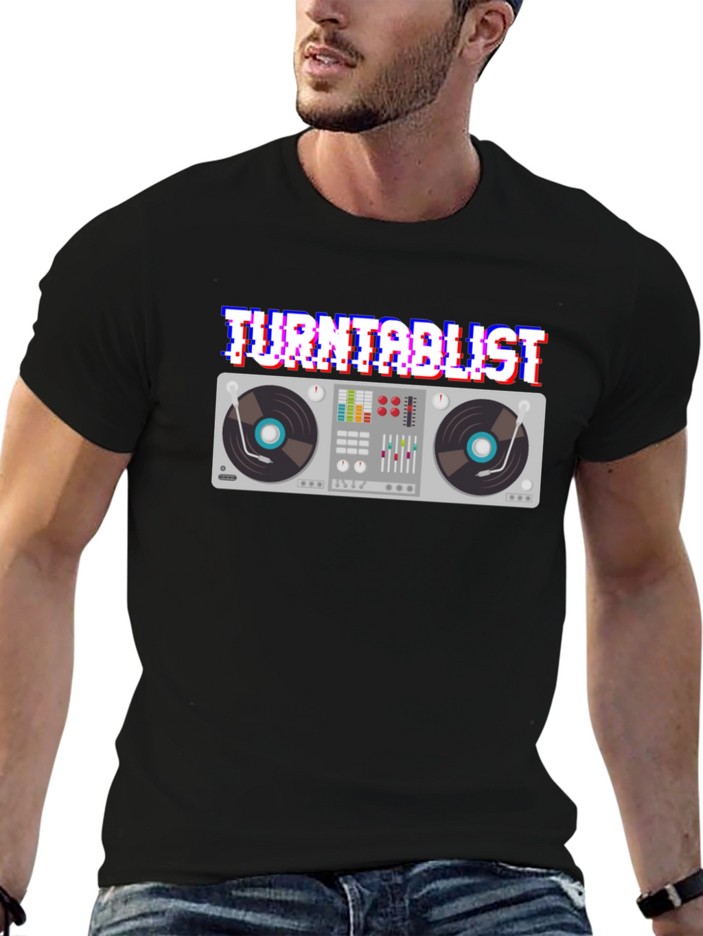 Turntablist Glitch T-Shirt DJ Mixer Apparel