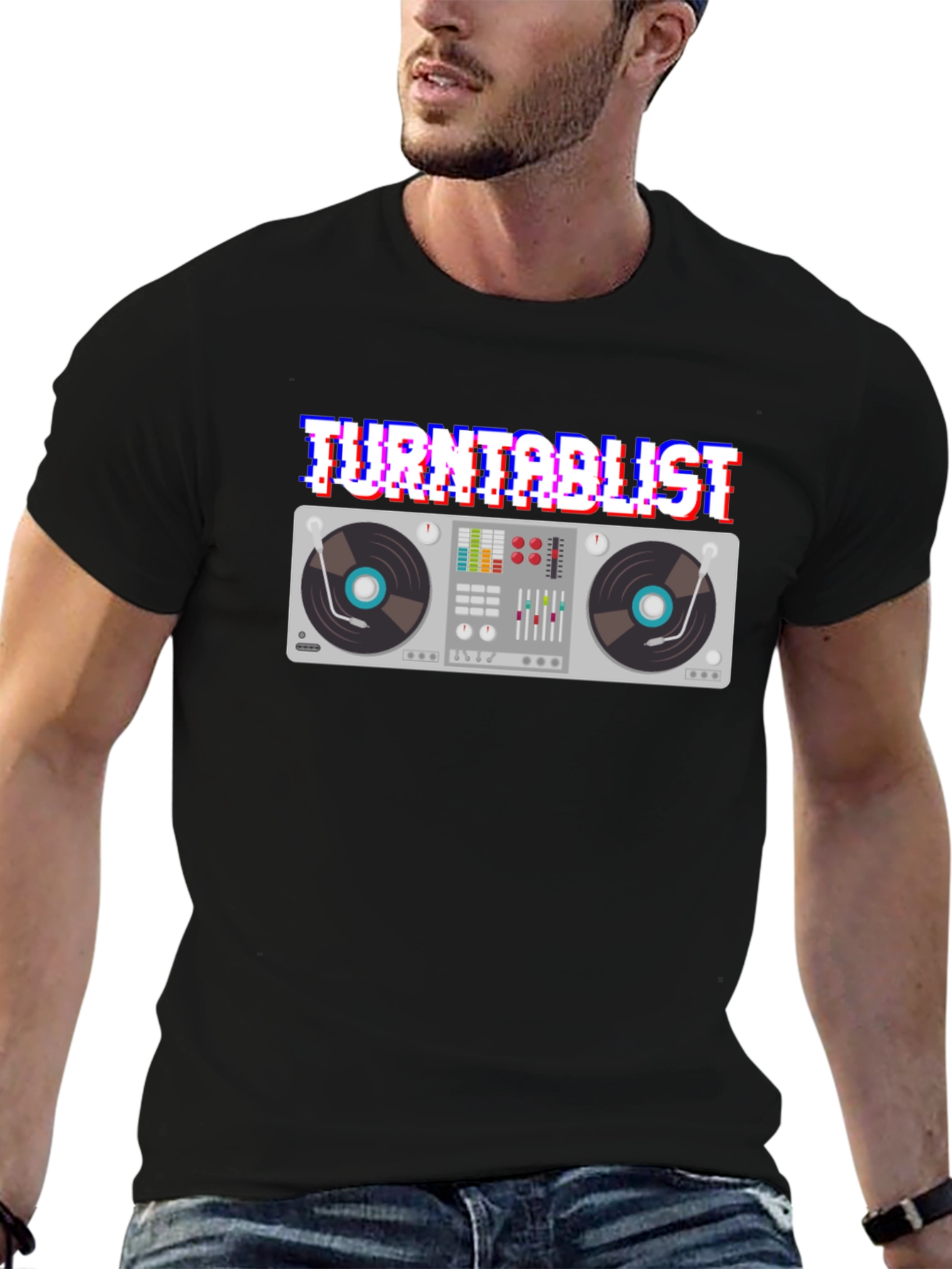 Turntablist Glitch T-Shirt DJ Mixer Apparel