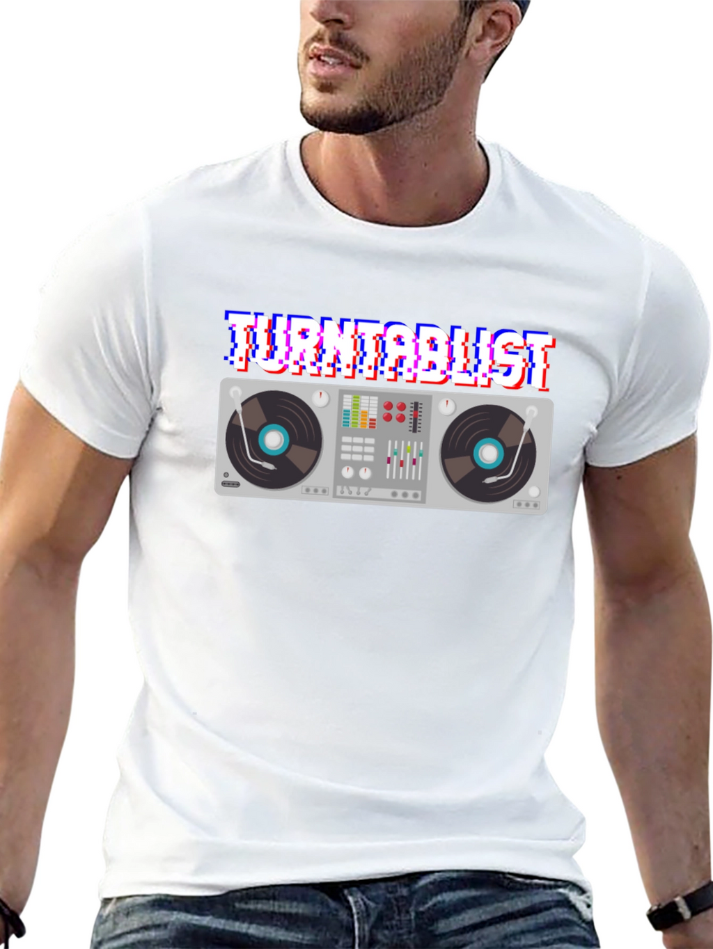 Turntablist Glitch T-Shirt DJ Mixer Apparel