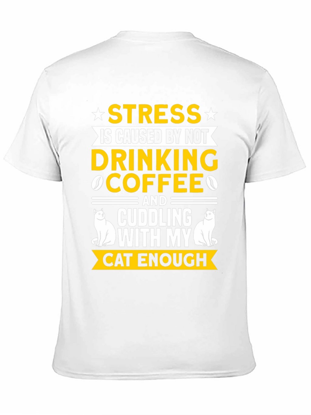 Stress Coffee Cat Cuddling Graphic Tee