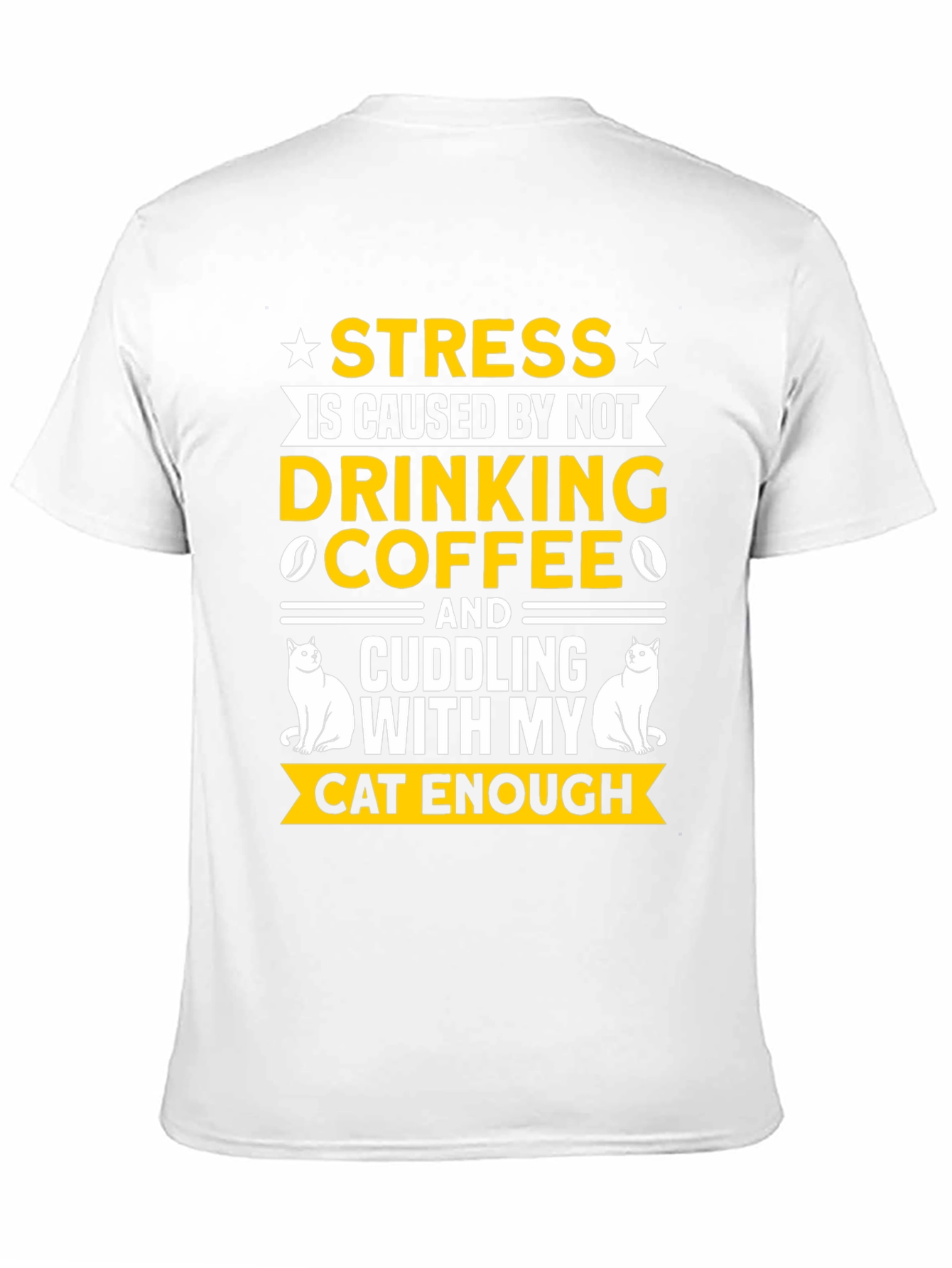 Stress Coffee Cat Cuddling Graphic Tee