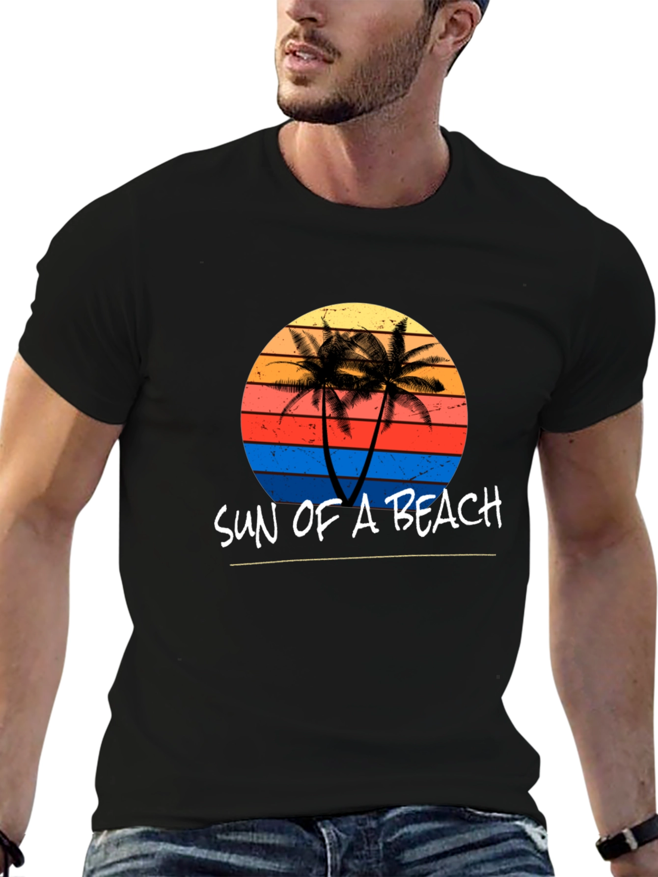 Sun of a Beach Graphic Tee - Black T-Shirt