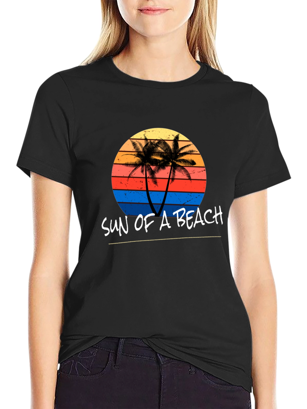 Sun of a Beach Graphic Tee - Black T-Shirt
