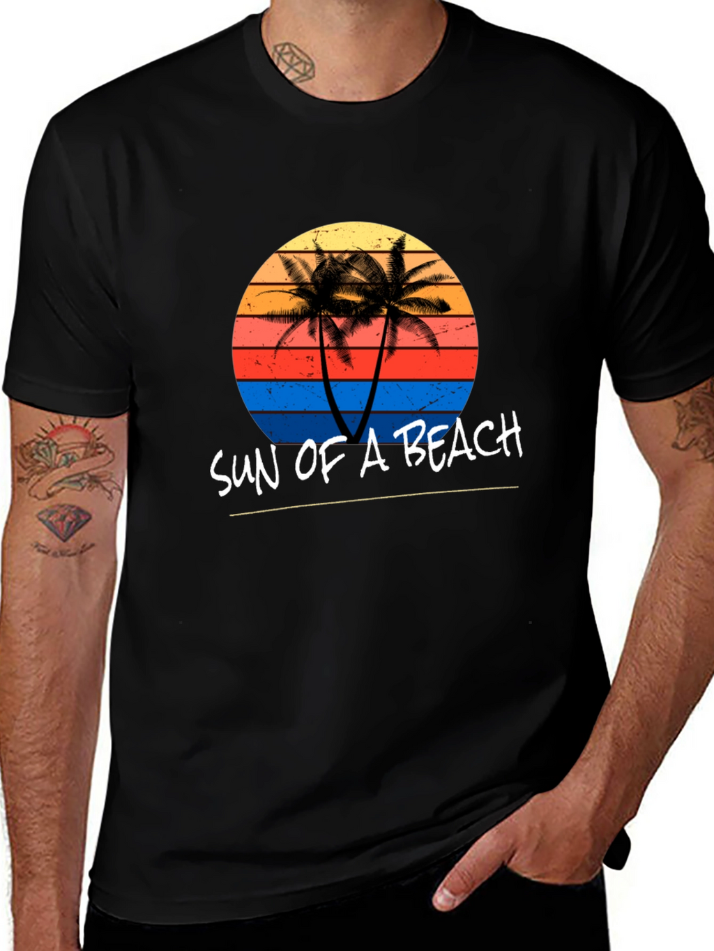 Sun of a Beach Graphic Tee - Black T-Shirt
