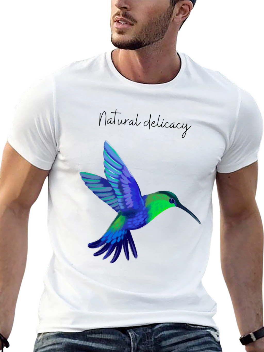 Hummingbird Graphic Tee - Natural Delicacy