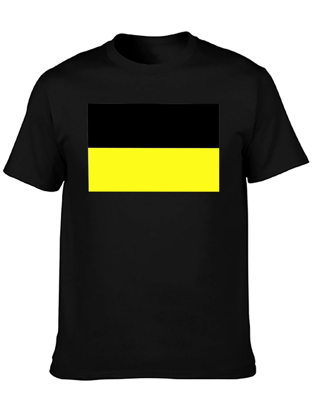 Black and Yellow Flag Graphic T-Shirt