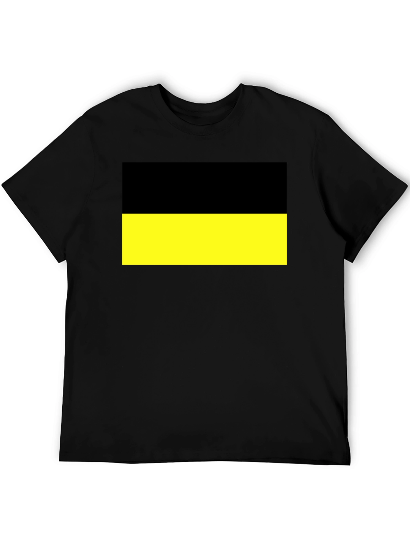 Black and Yellow Flag Graphic T-Shirt