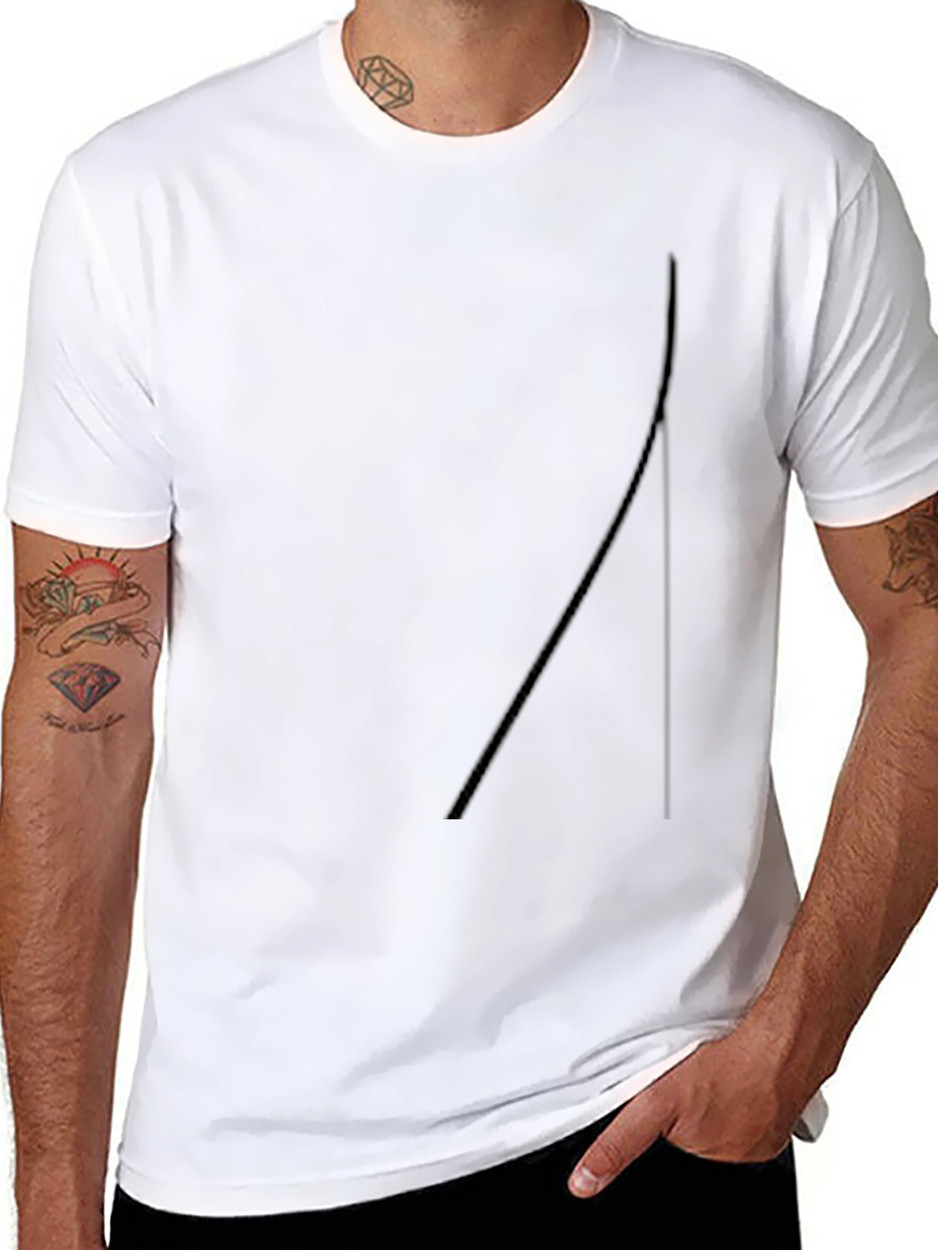 Mens Black Casual T-Shirt