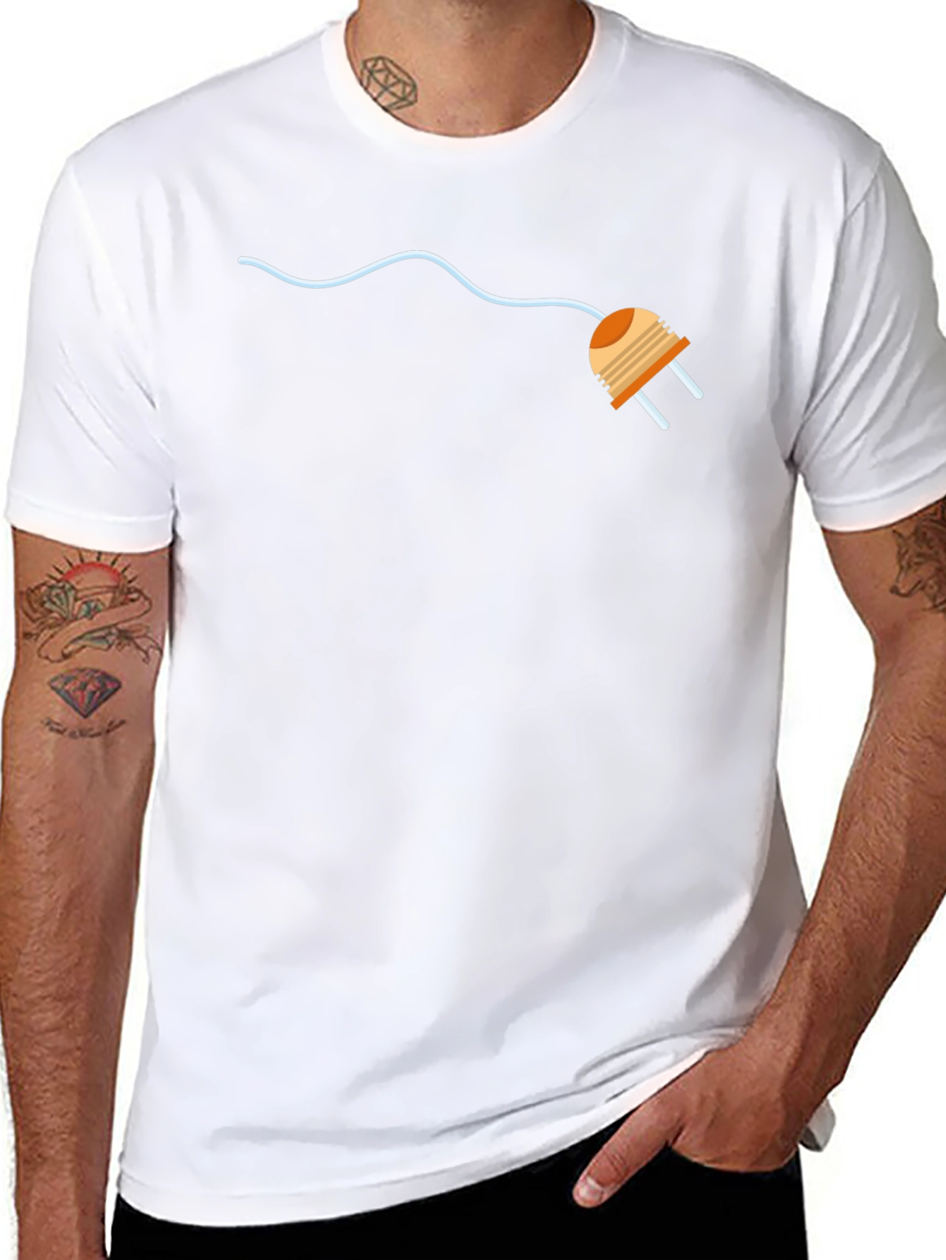 Electric Plug Graphic Tee - Modern Style