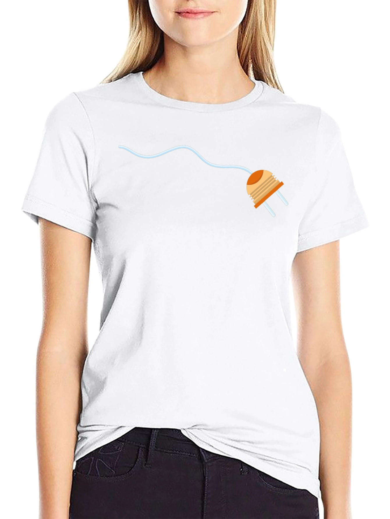 Electric Plug Graphic Tee - Modern Style