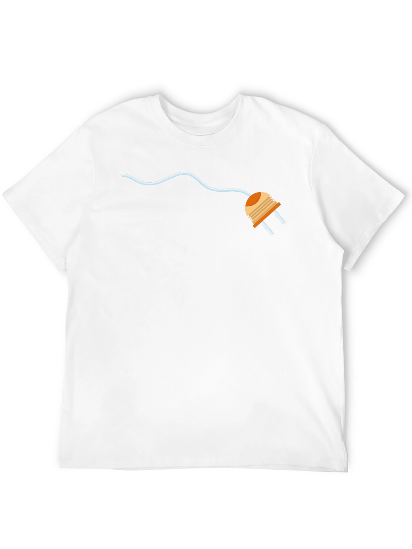 Electric Plug Graphic Tee - Modern Style