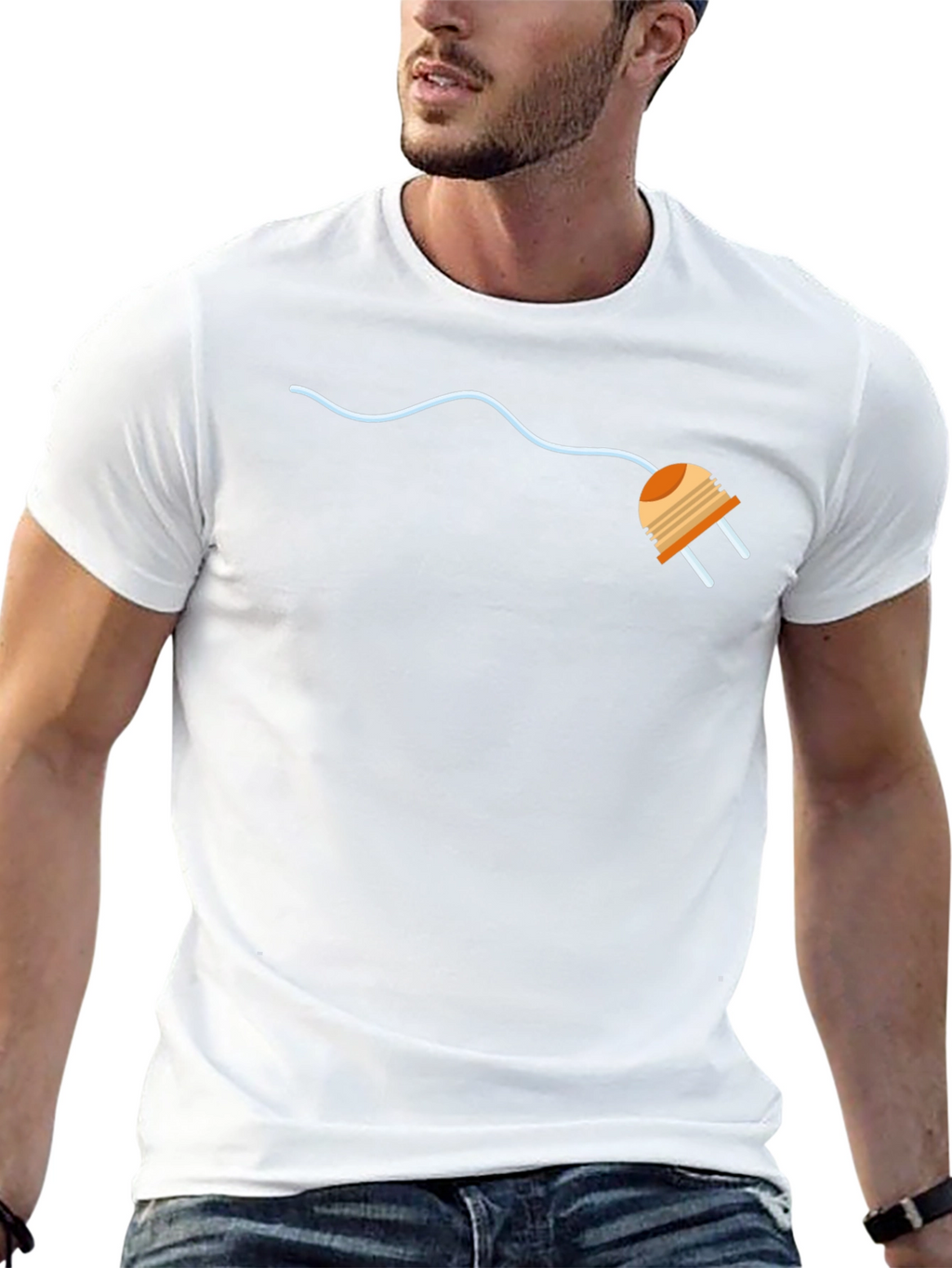 Electric Plug Graphic Tee - Modern Style
