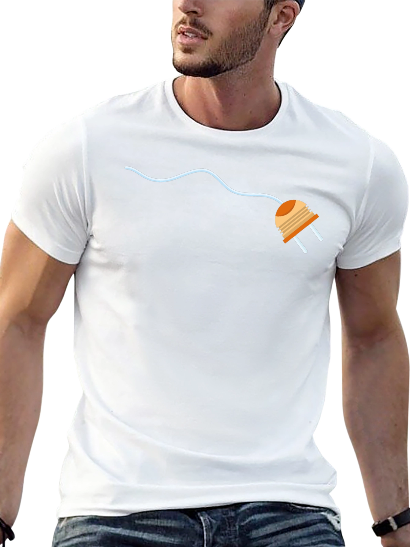 Electric Plug Graphic Tee - Modern Style