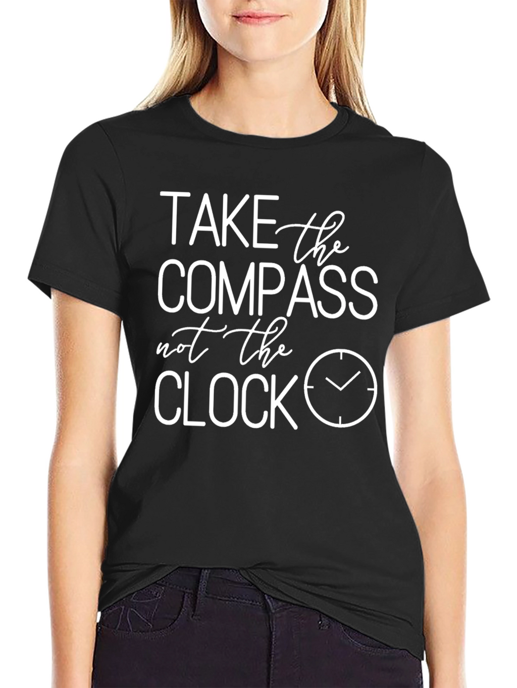 Take The Compass Tee - Inspirational Black T-Shirt