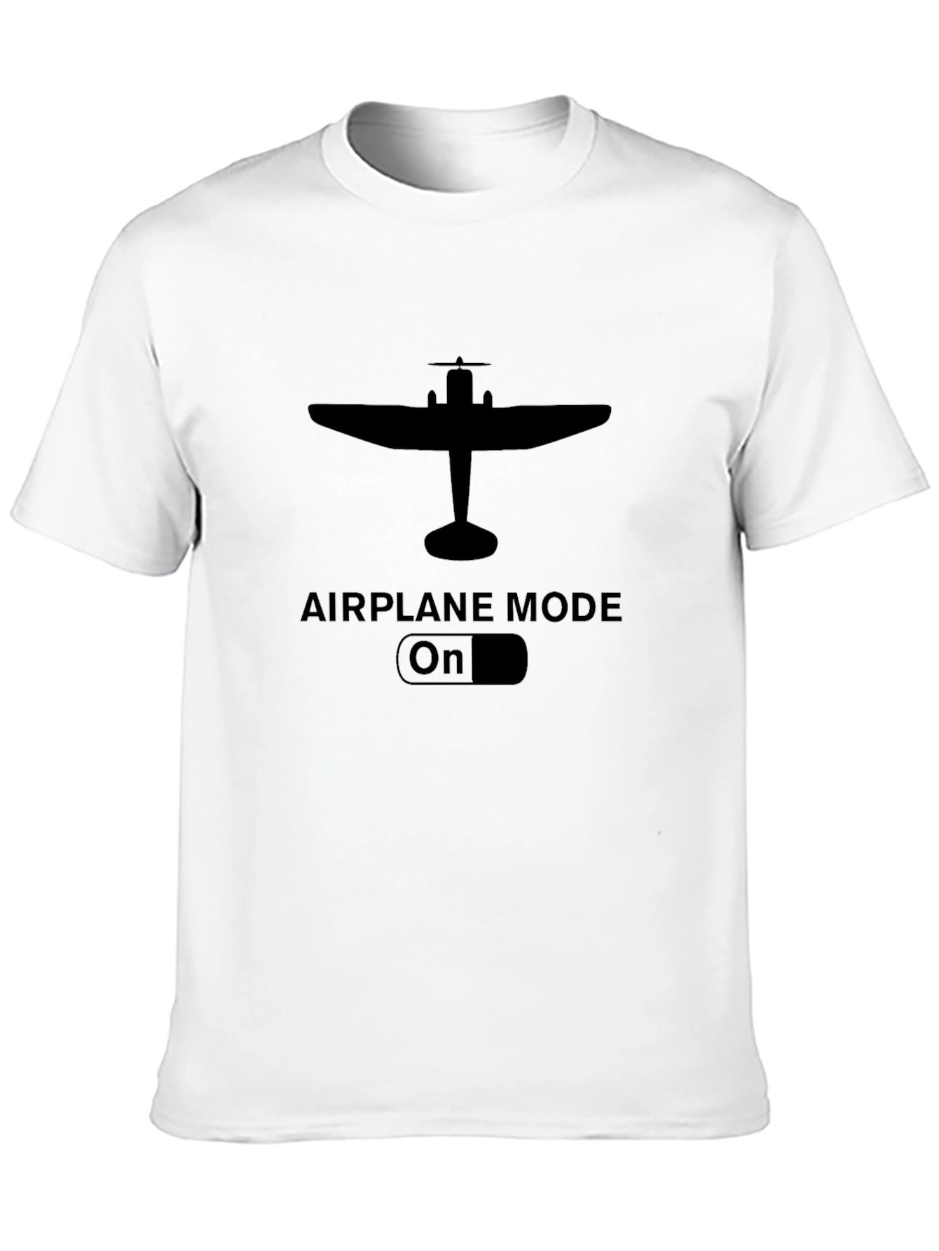 Airplane Mode On Black Graphic Tee