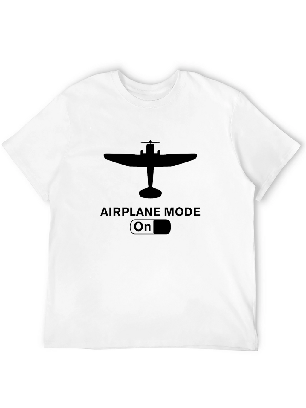 Airplane Mode On Black Graphic Tee