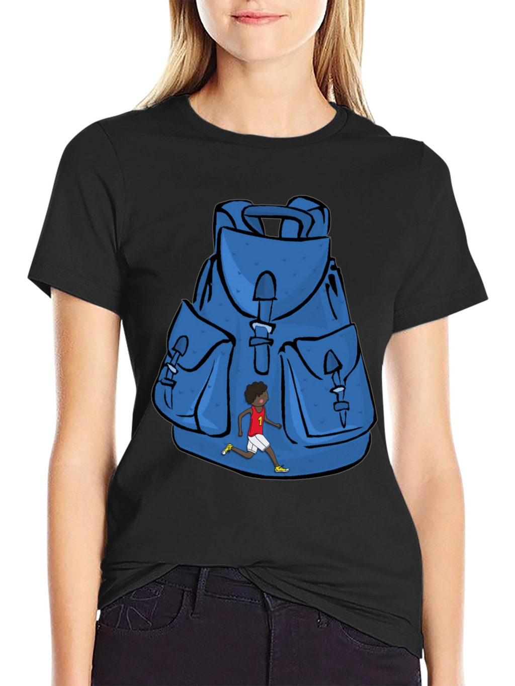 Graphic Print Backpack T-Shirt