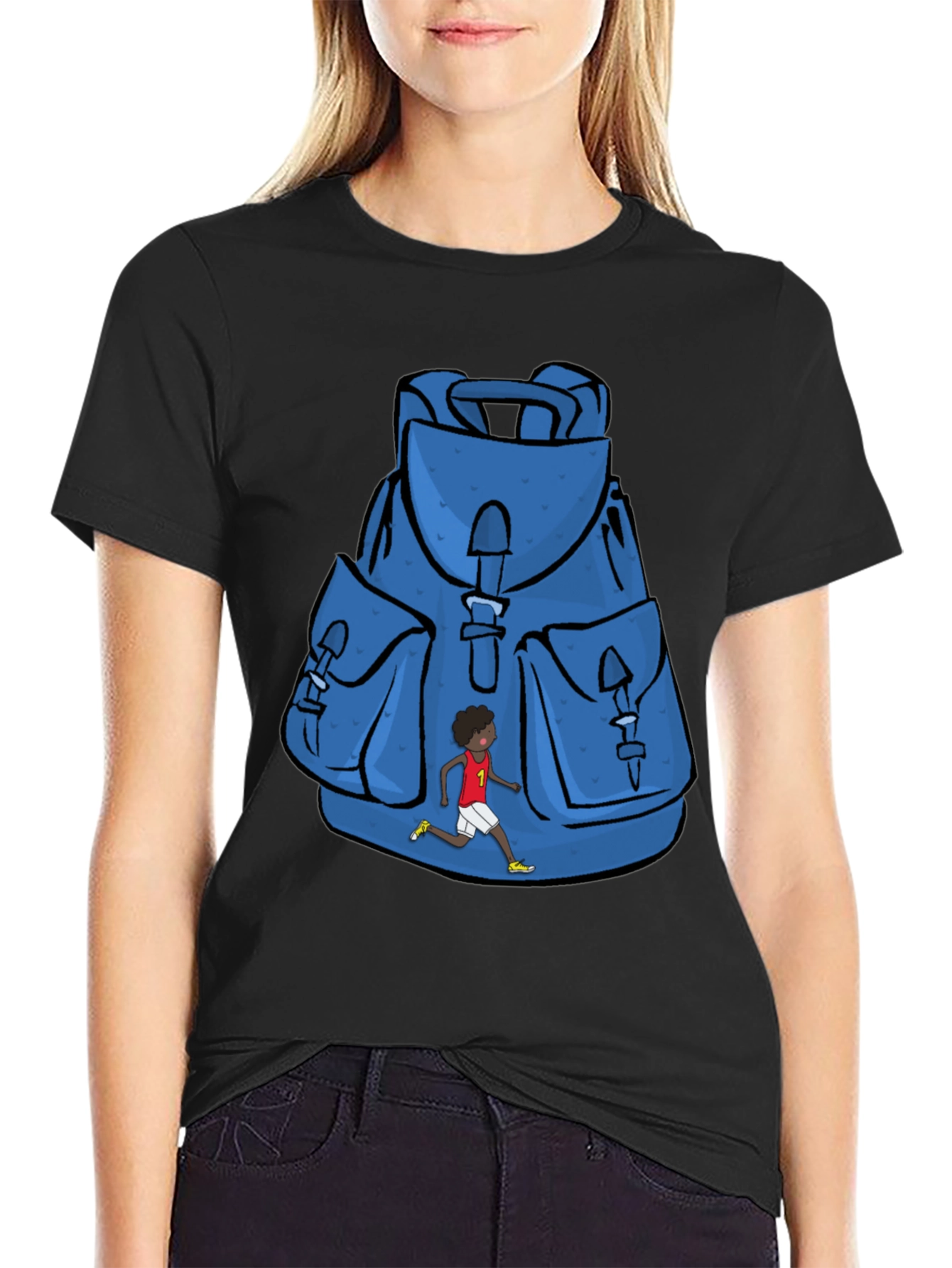 Graphic Print Backpack T-Shirt